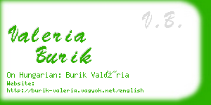 valeria burik business card